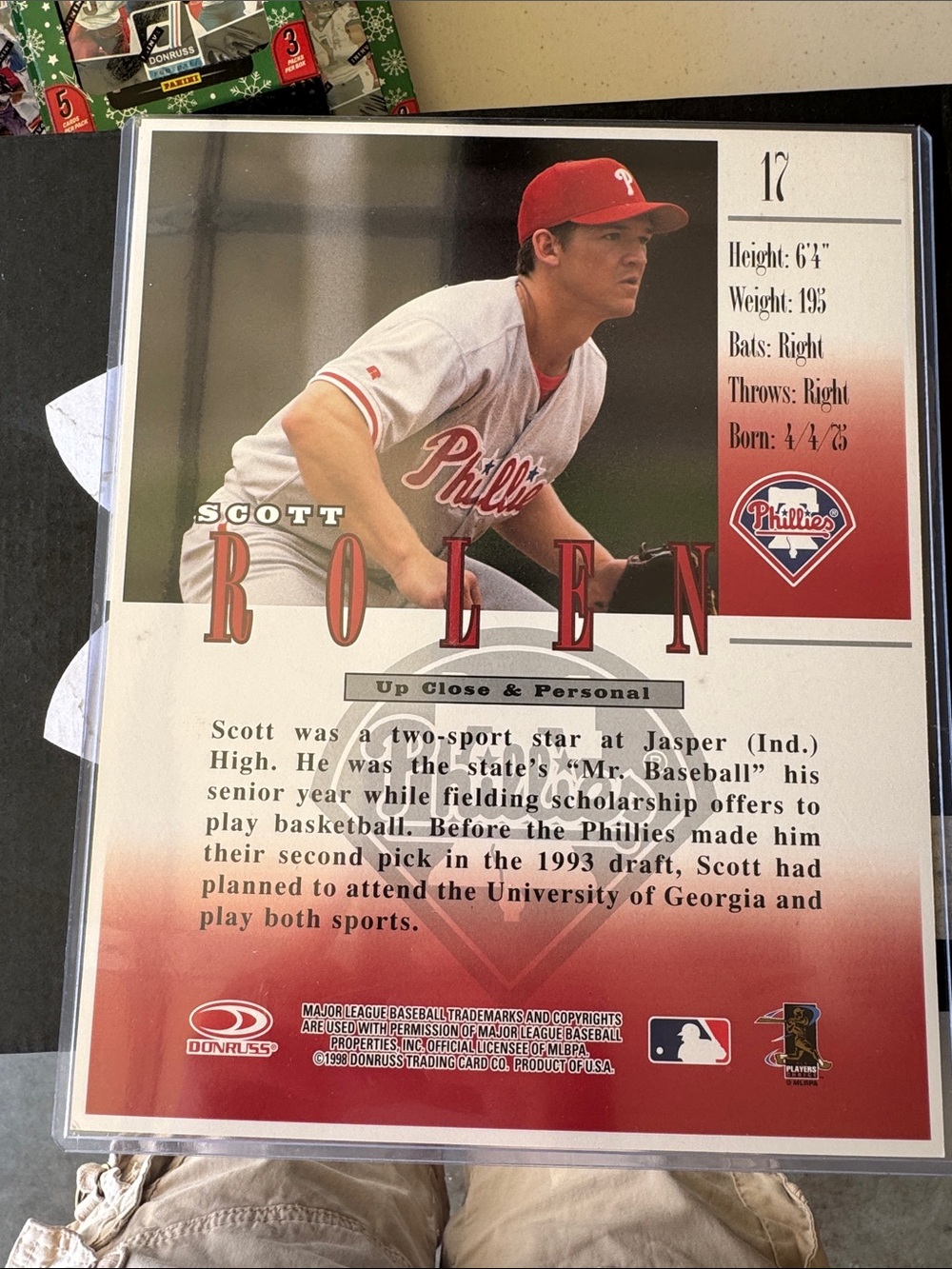 Russ Studio Scott Rolen Autographed Card - Red - Picture 2 of 2